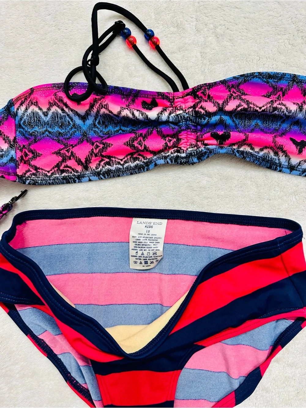 Lands End Girls Swimsuit Size 12 Years Excellent Condition